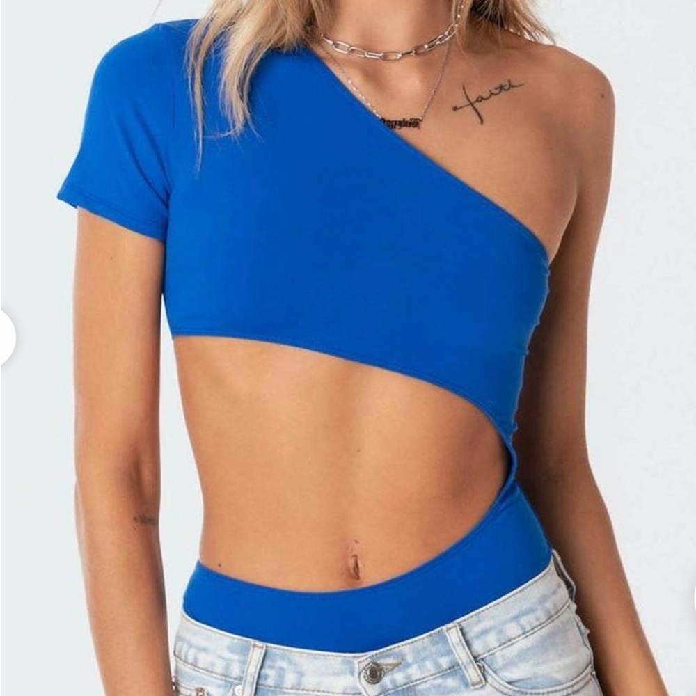 Edikted Blue Cutout Bodysuit